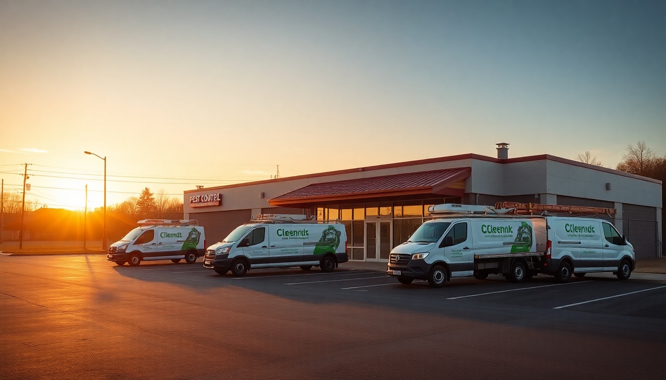 Pest Control service operation in West Virginia at golden hour