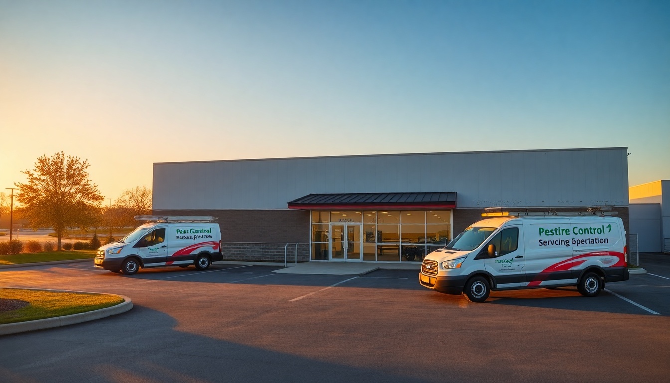 Pest Control service operation in Wisconsin at golden hour