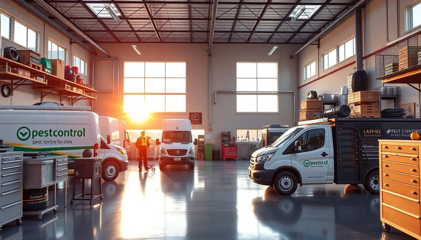 Pest Control service workspace in Wyoming at golden hour