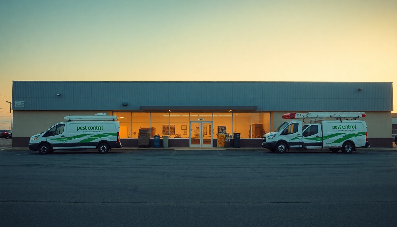 Pest Control service operation in Wyoming at golden hour