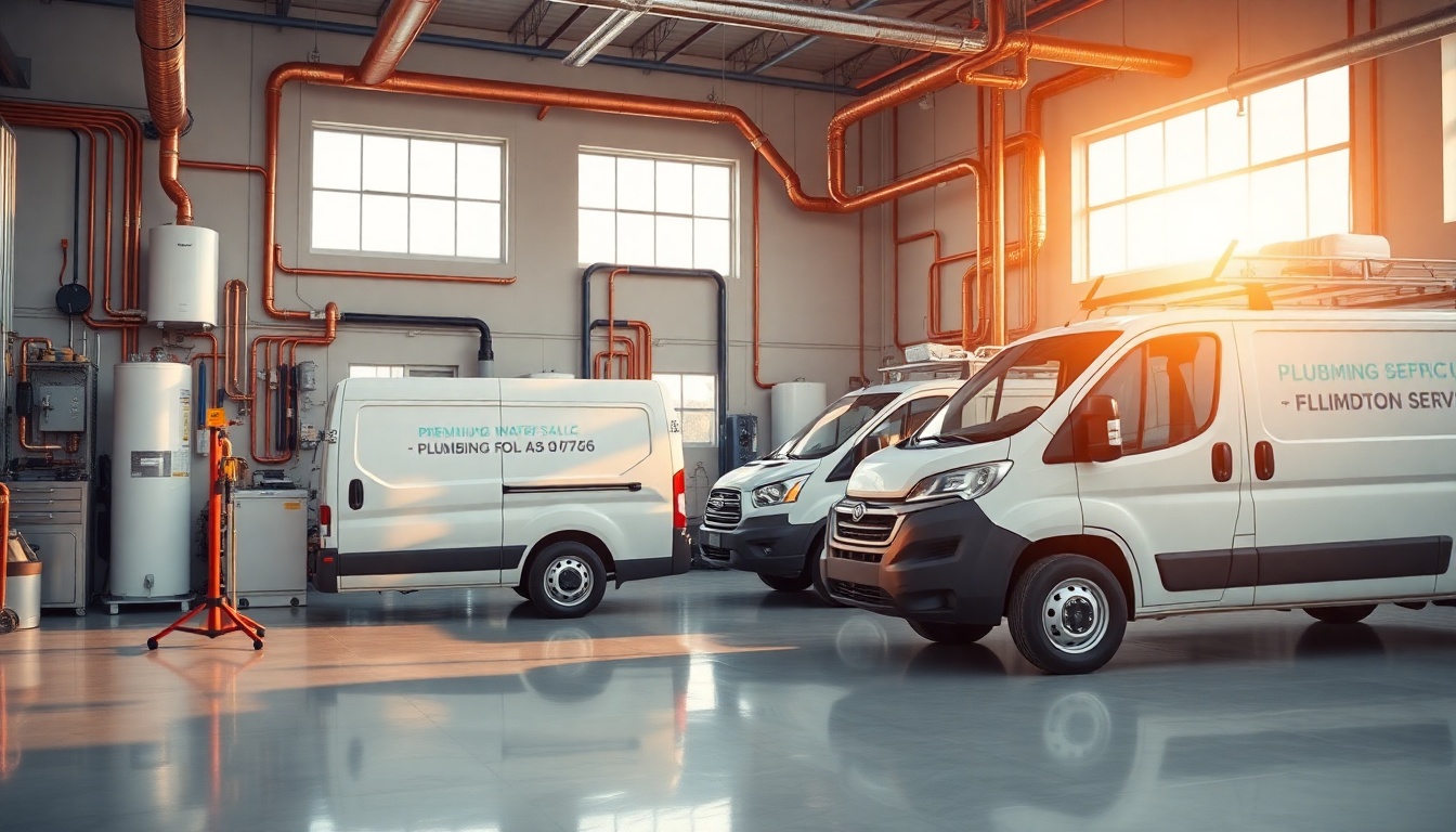 Plumbing service workspace in Alabama at golden hour