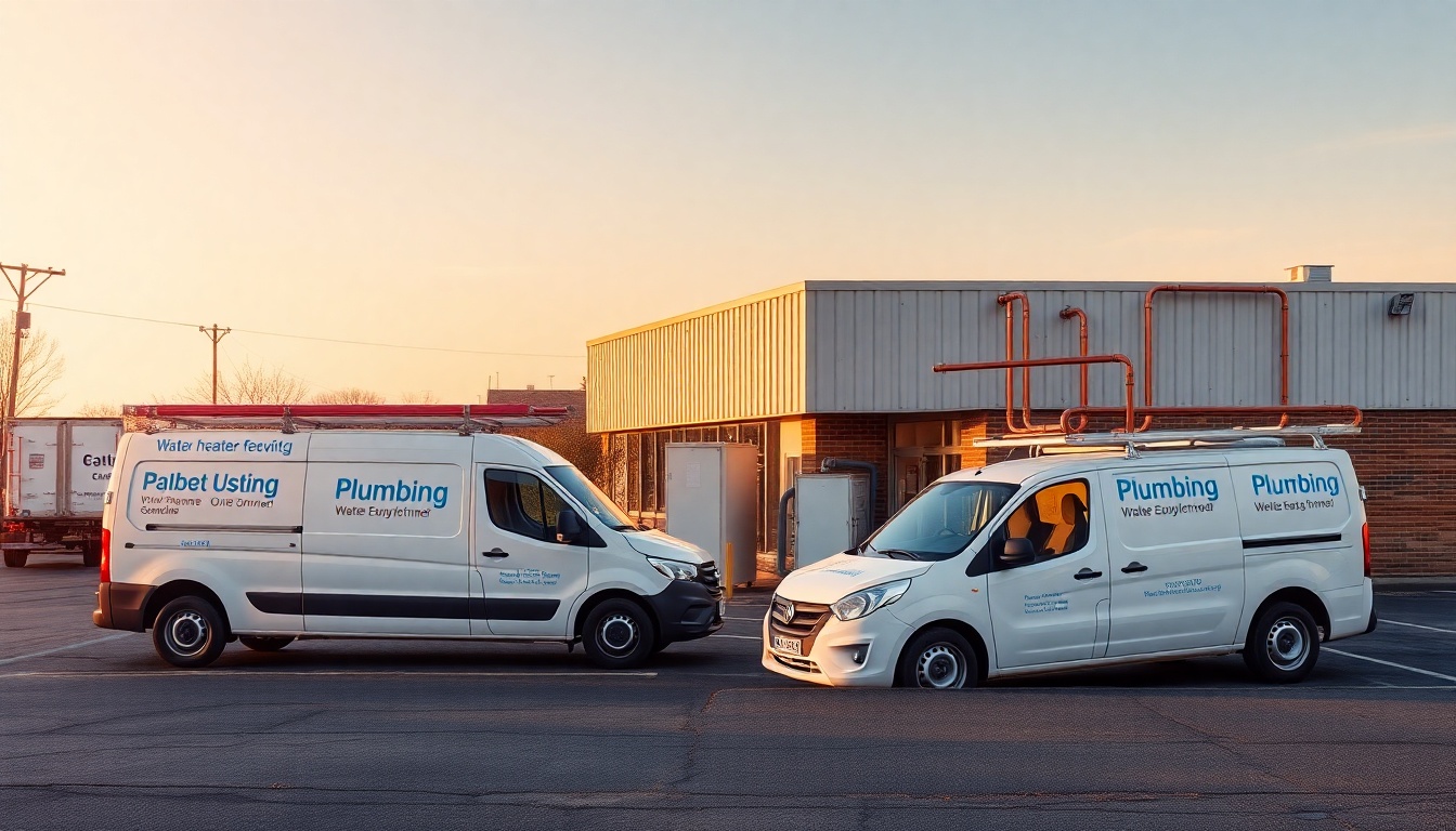 Plumbing service operation in Delaware at golden hour