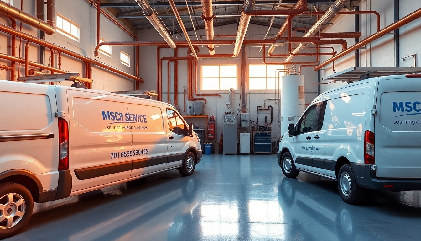Plumbing service workspace in Kansas at golden hour