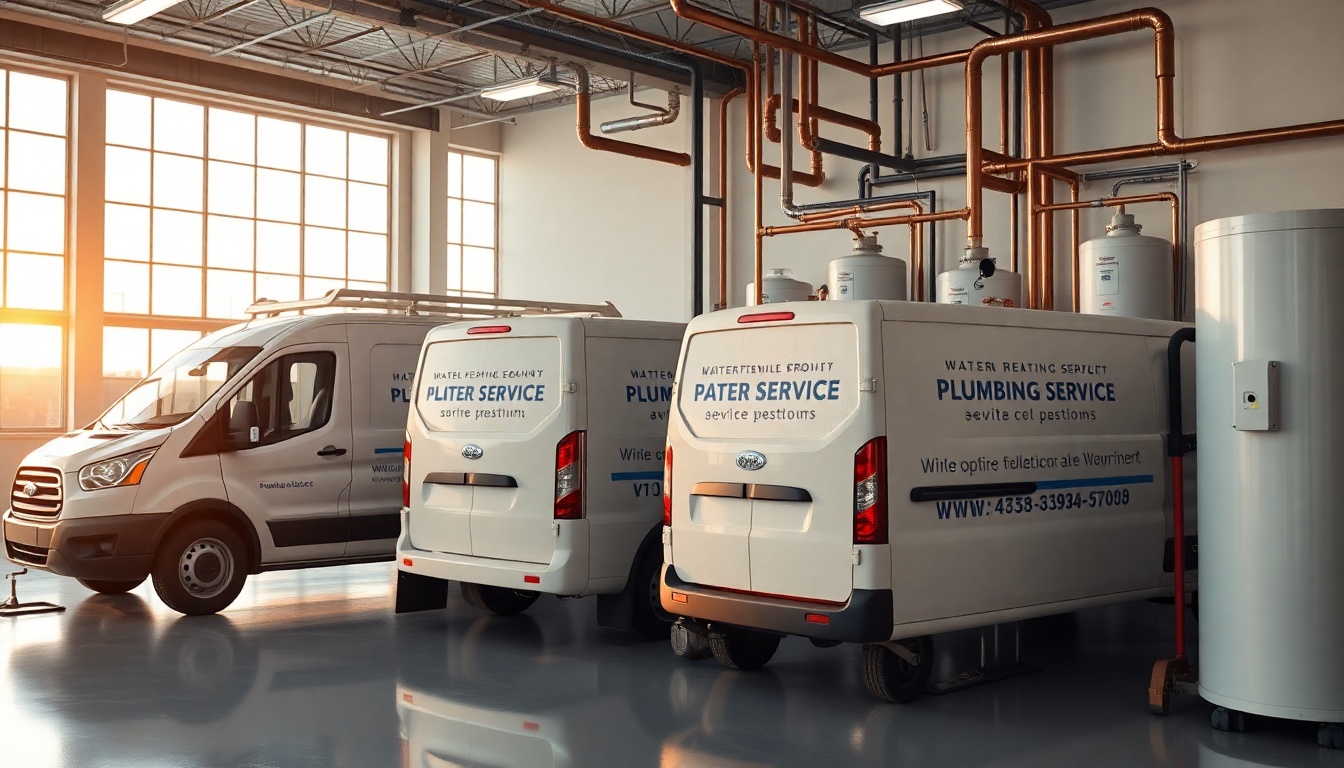 Plumbing service workspace in Kentucky at golden hour