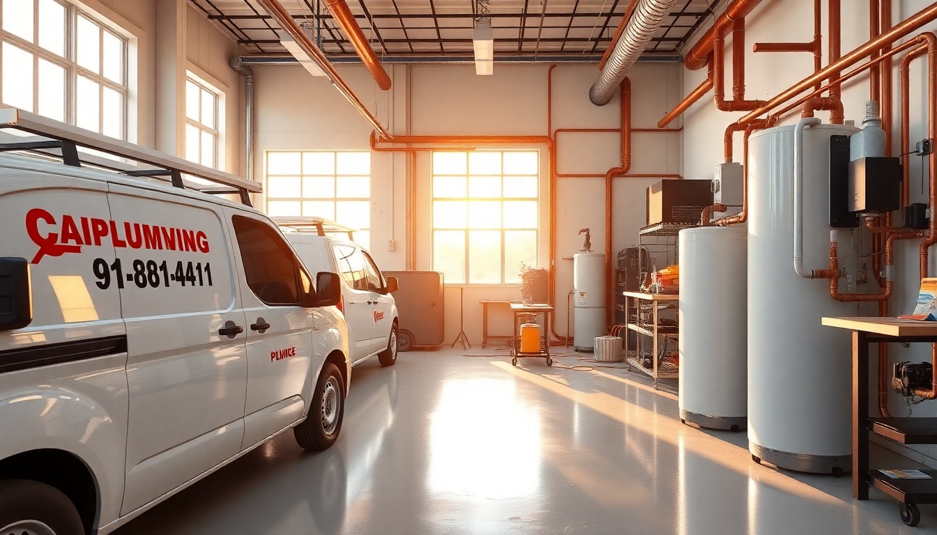 Plumbing service workspace in Louisiana at golden hour
