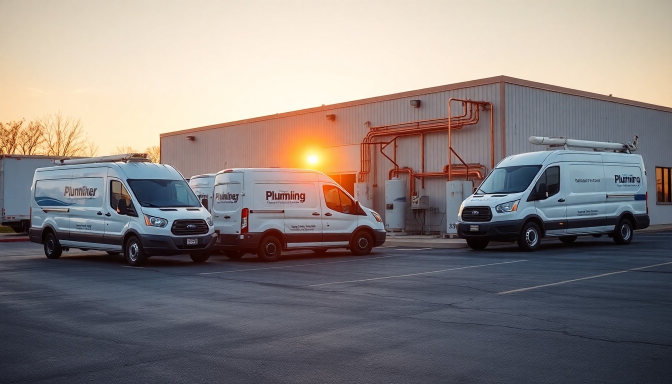 Plumbing service operation in Michigan at golden hour