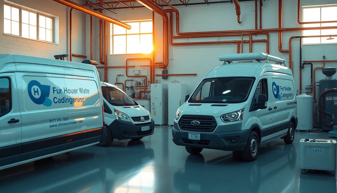 Plumbing service workspace in Michigan at golden hour