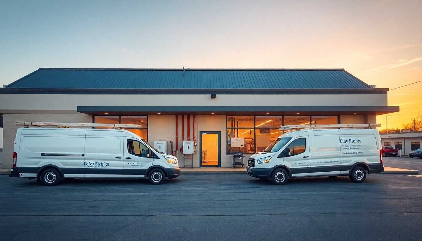 Plumbing service operation in Mississippi at golden hour