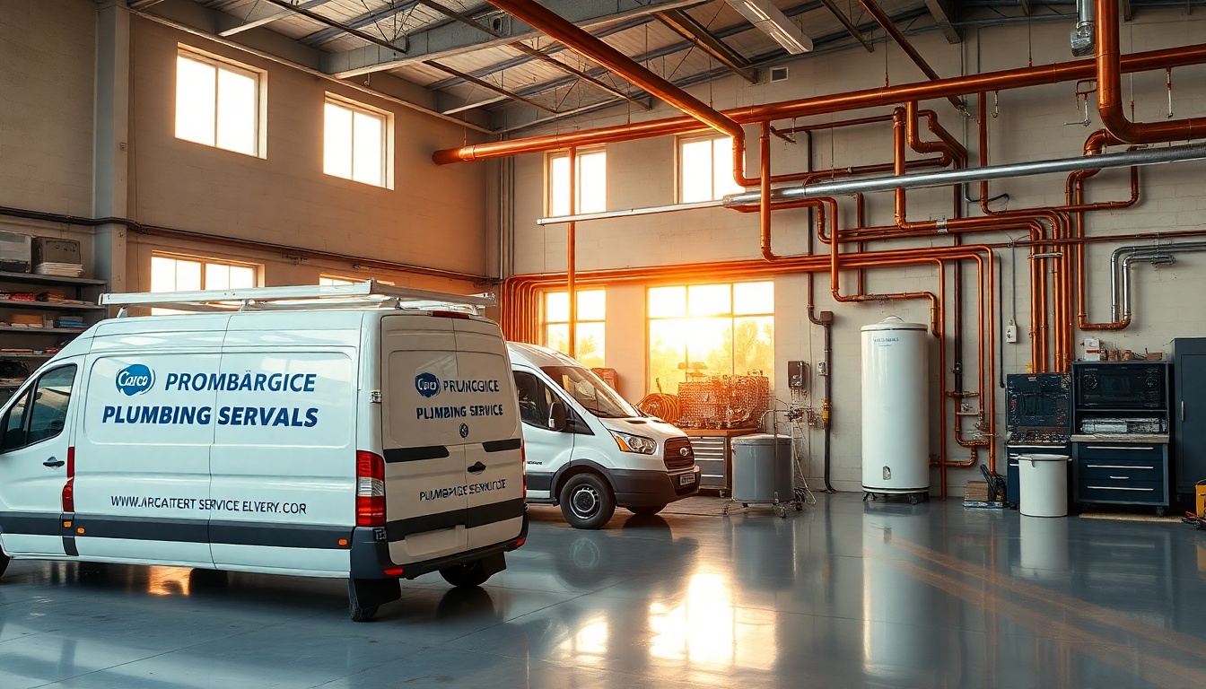 Plumbing service workspace in Missouri at golden hour