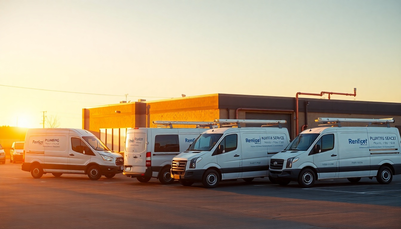 Plumbing service operation in Missouri at golden hour