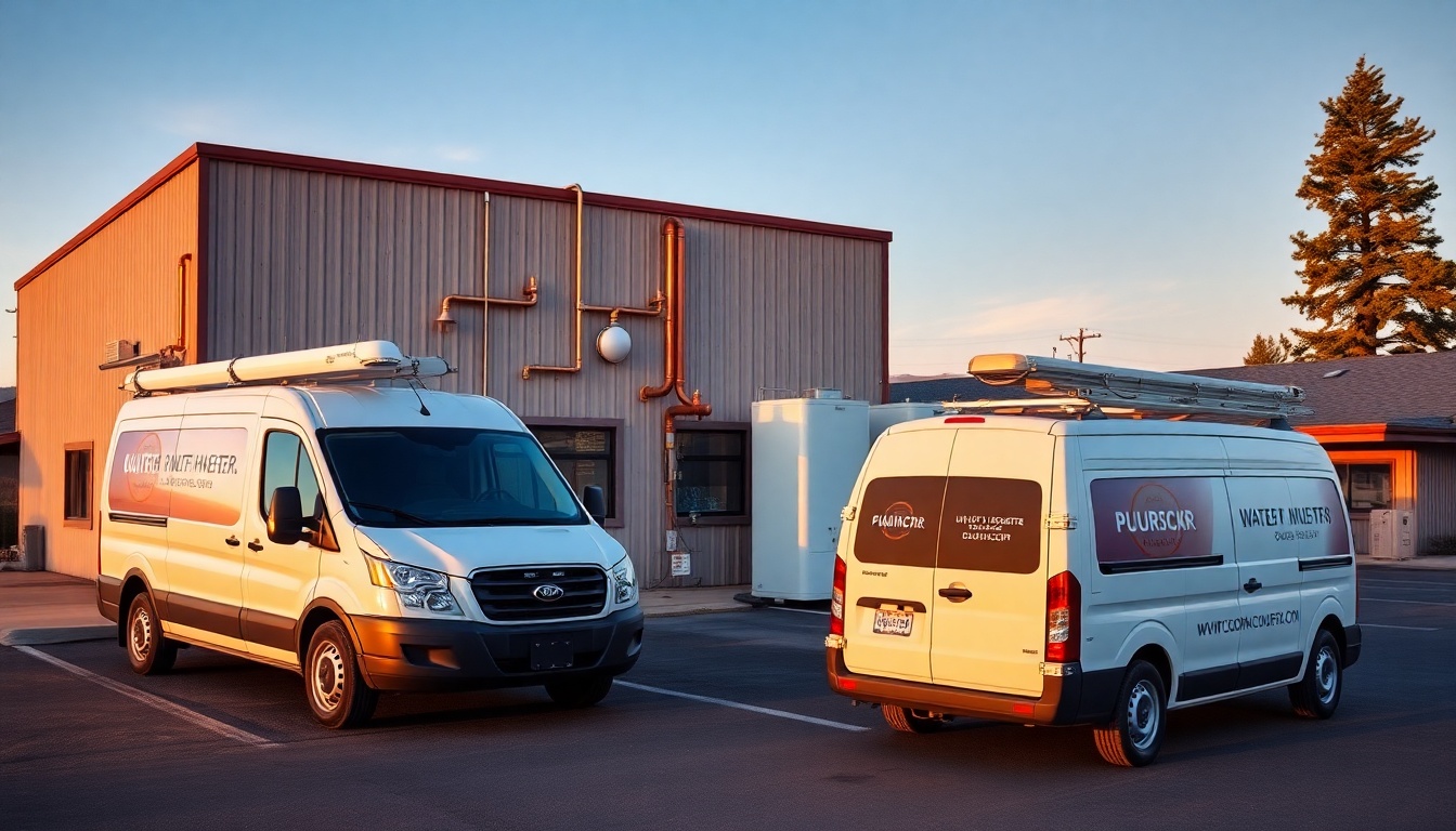 Plumbing service operation in Montana at golden hour