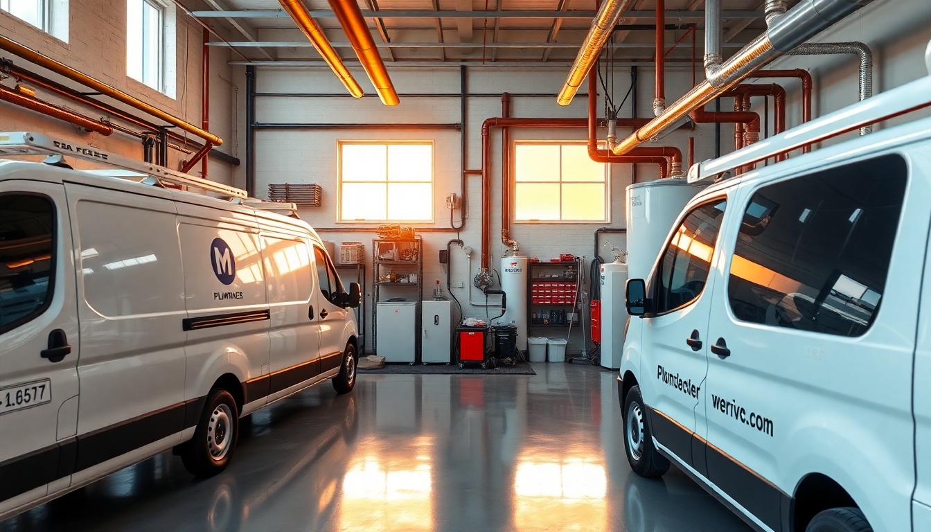 Plumbing service workspace in Nebraska at golden hour