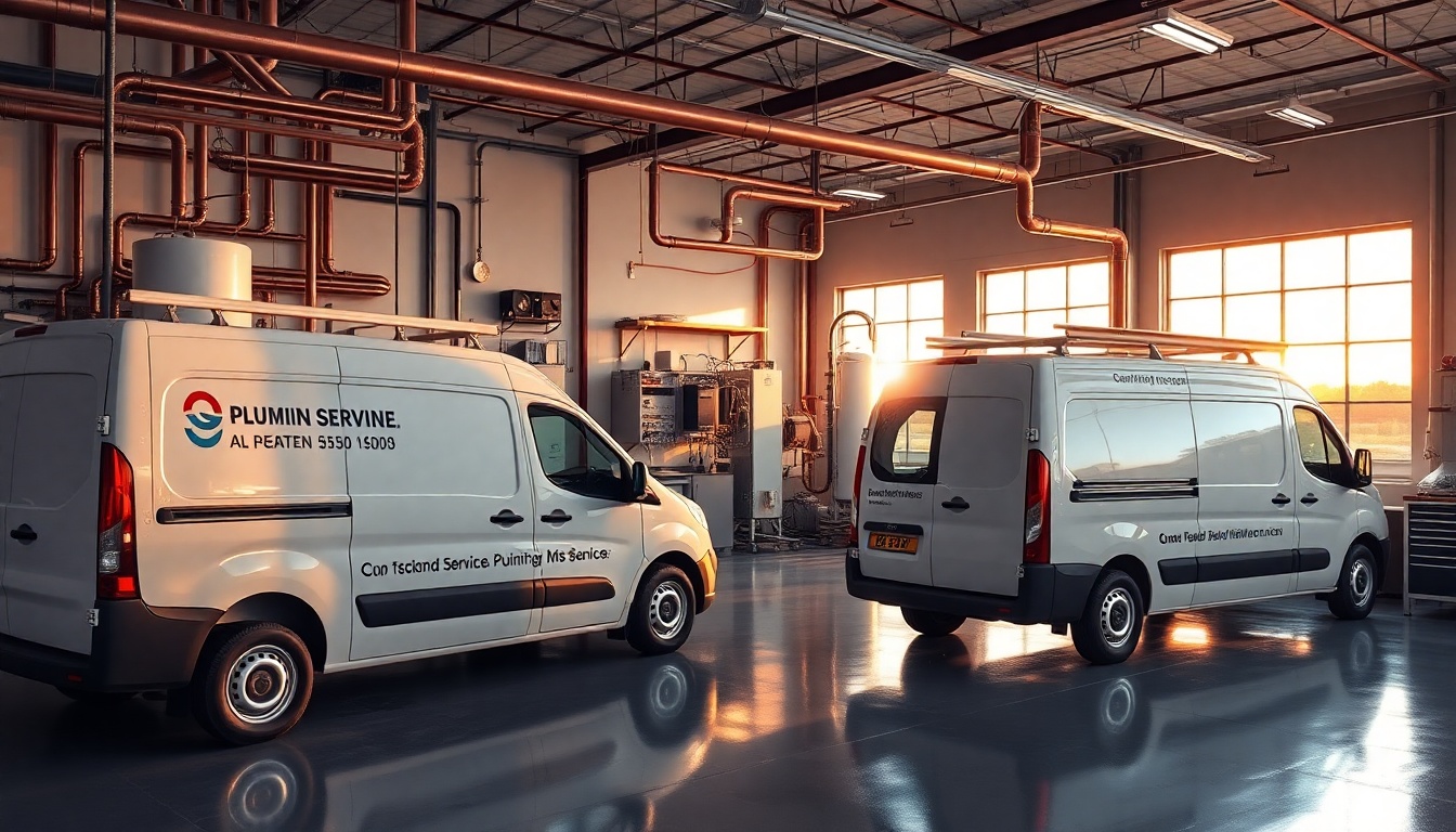 Plumbing service workspace in Oklahoma at golden hour