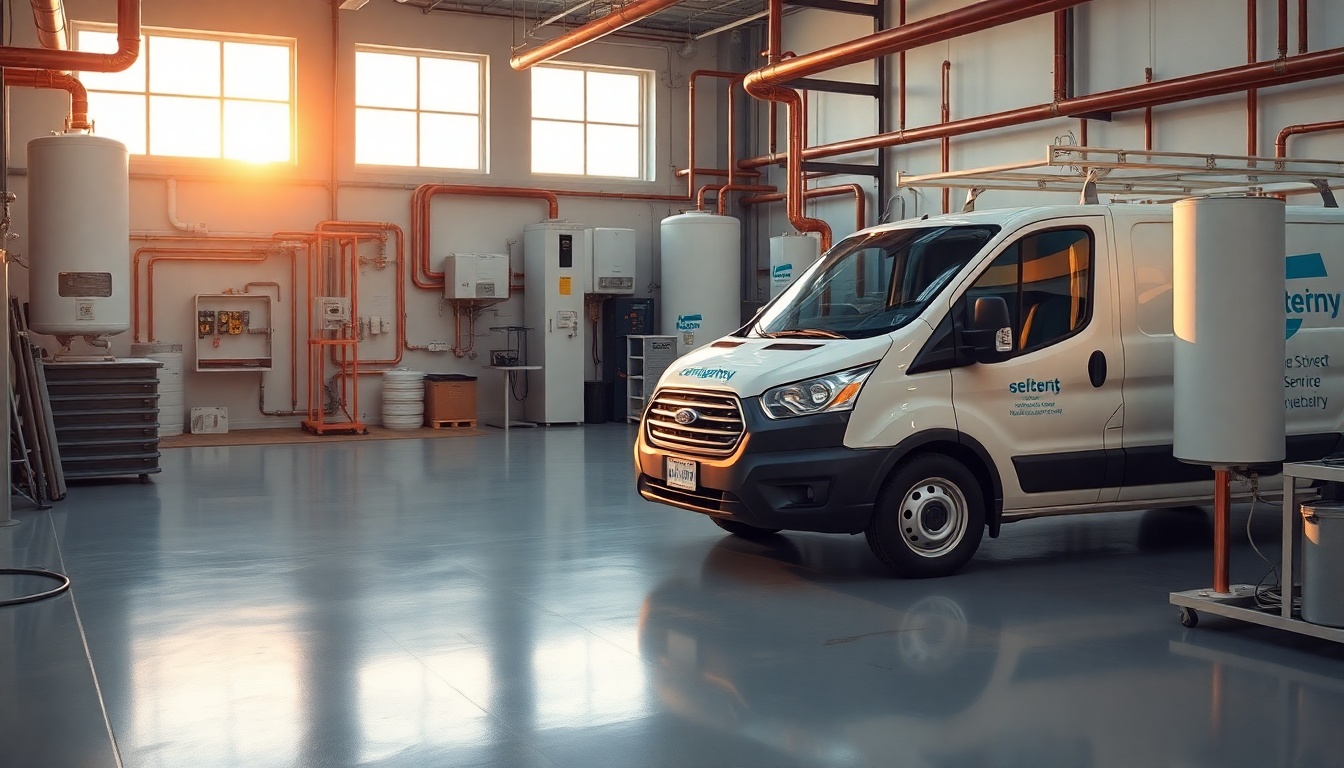 Plumbing service workspace in South Dakota at golden hour