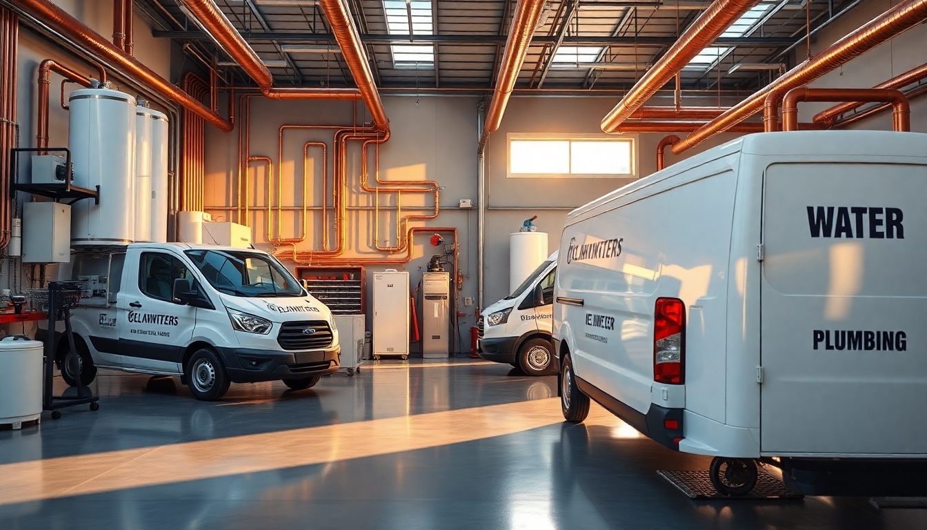 Plumbing service workspace in Utah at golden hour