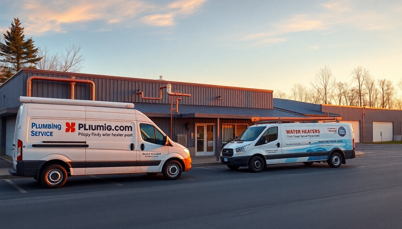 Plumbing service operation in Vermont at golden hour