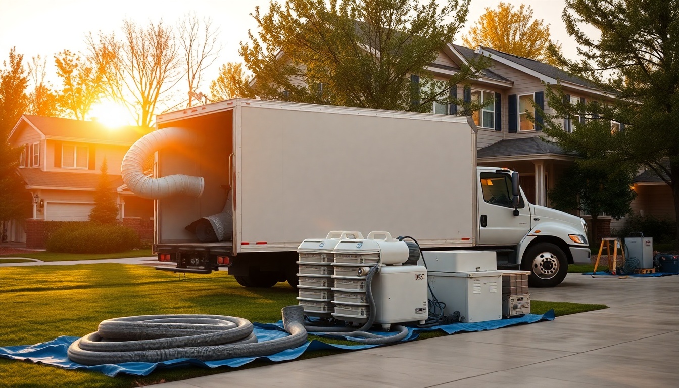 Restoration service workspace in Colorado at golden hour