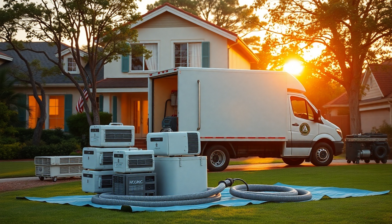 Restoration service workspace in Hawaii at golden hour