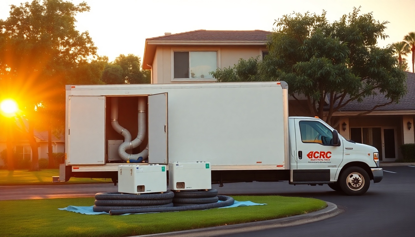 Restoration service operation in Hawaii at golden hour