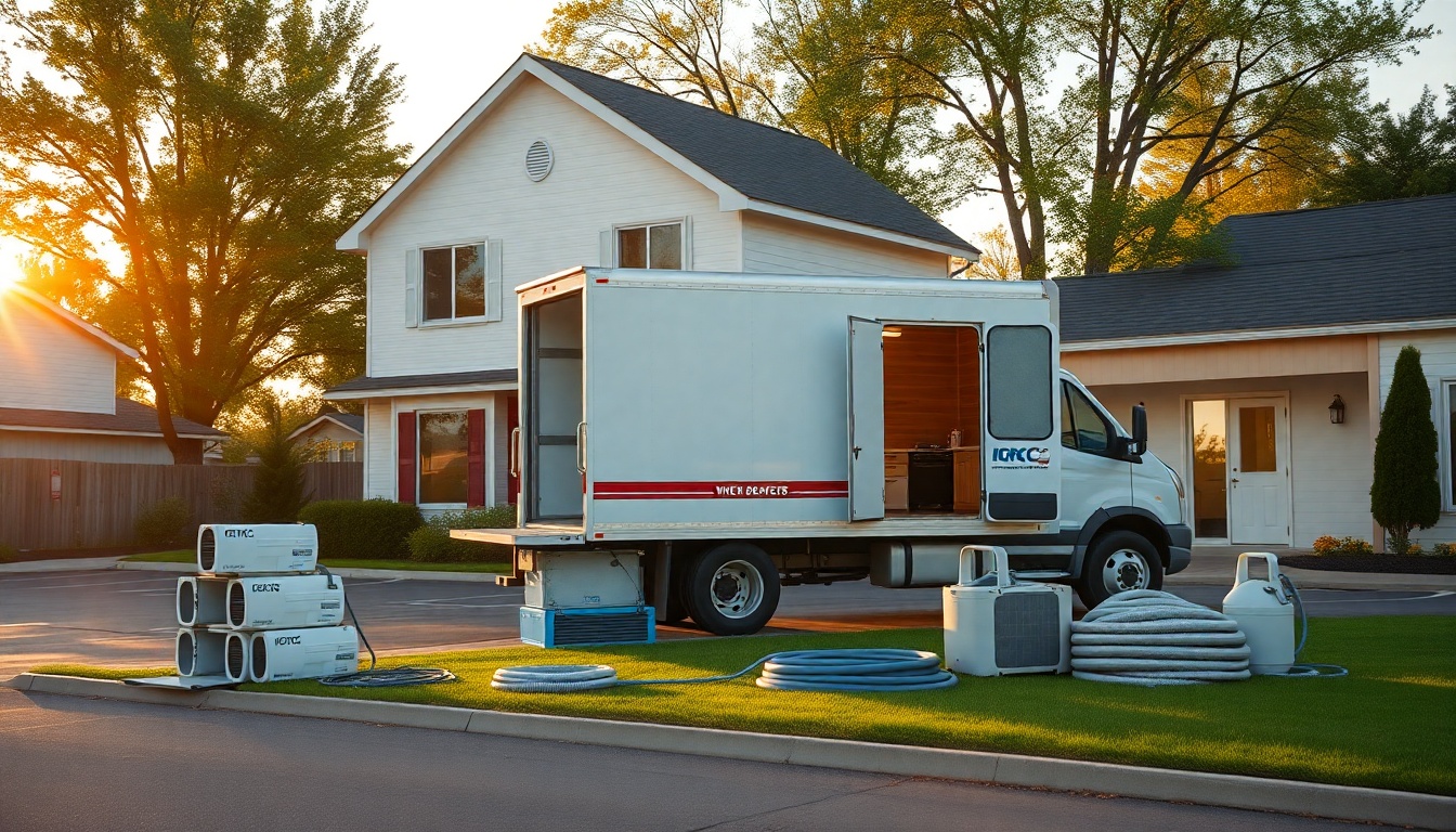 Restoration service operation in Montana at golden hour