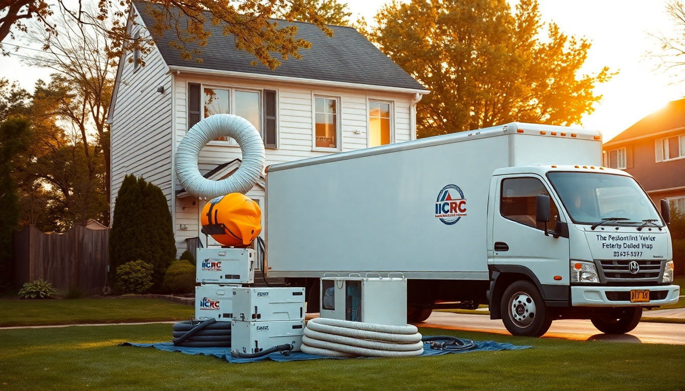 Restoration service workspace in New York at golden hour