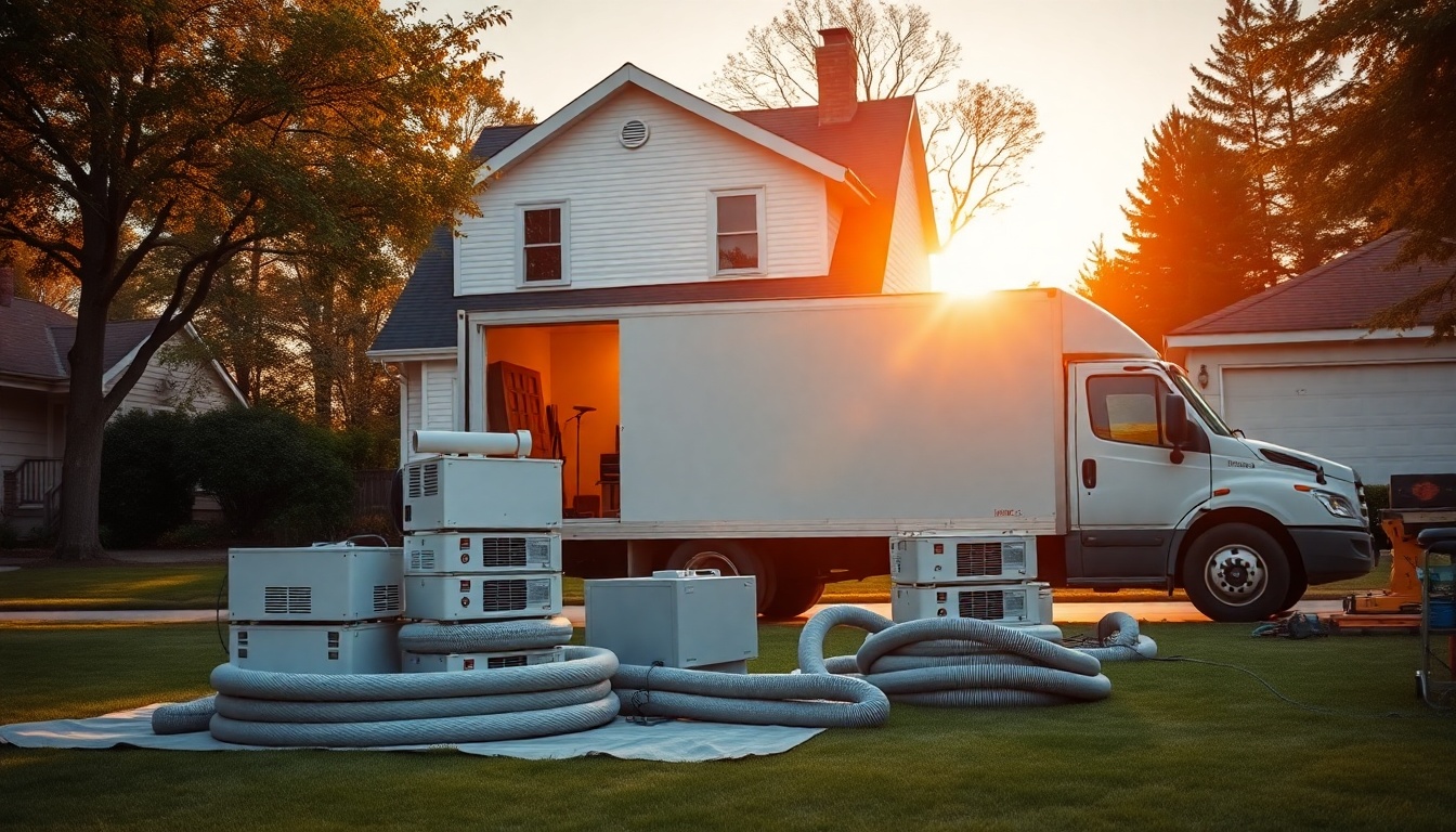 Restoration service workspace in Oregon at golden hour