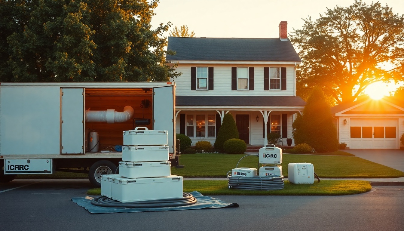 Restoration service operation in Vermont at golden hour