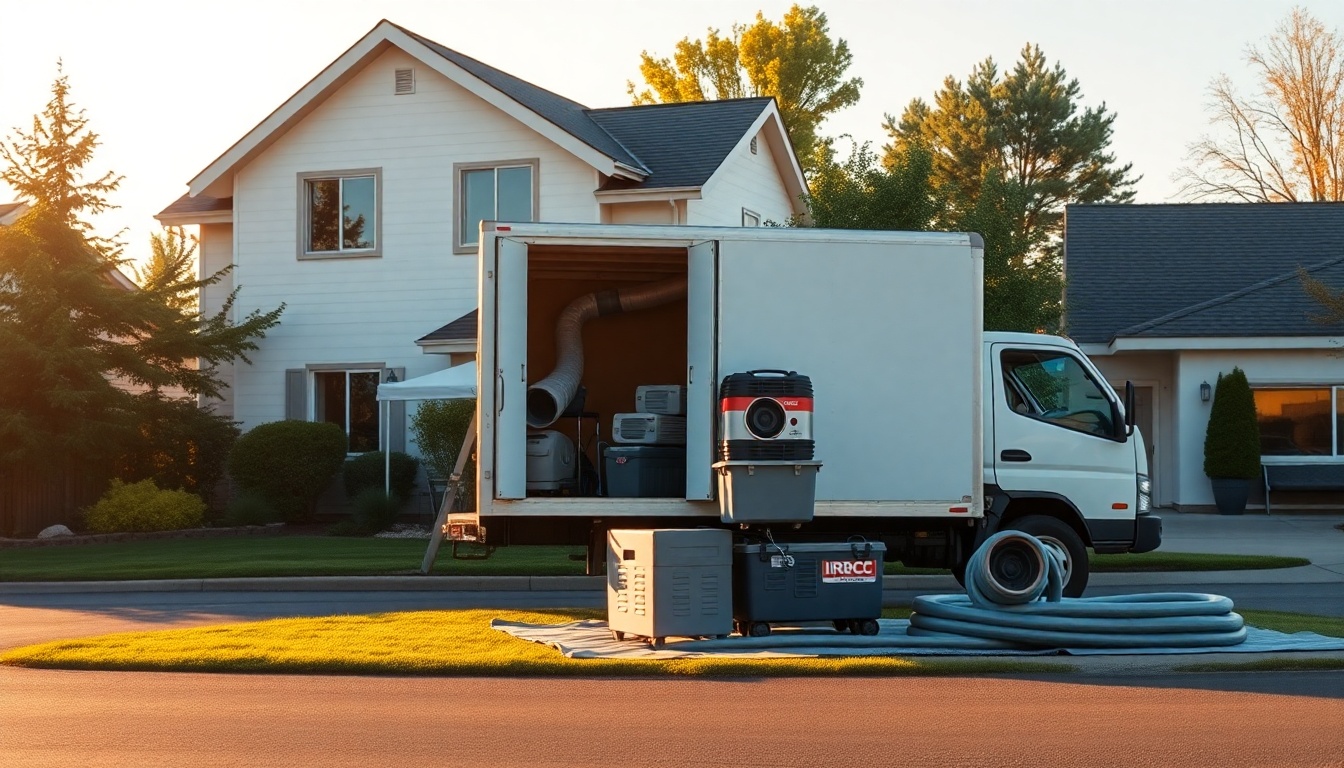 Restoration service operation in Wyoming at golden hour