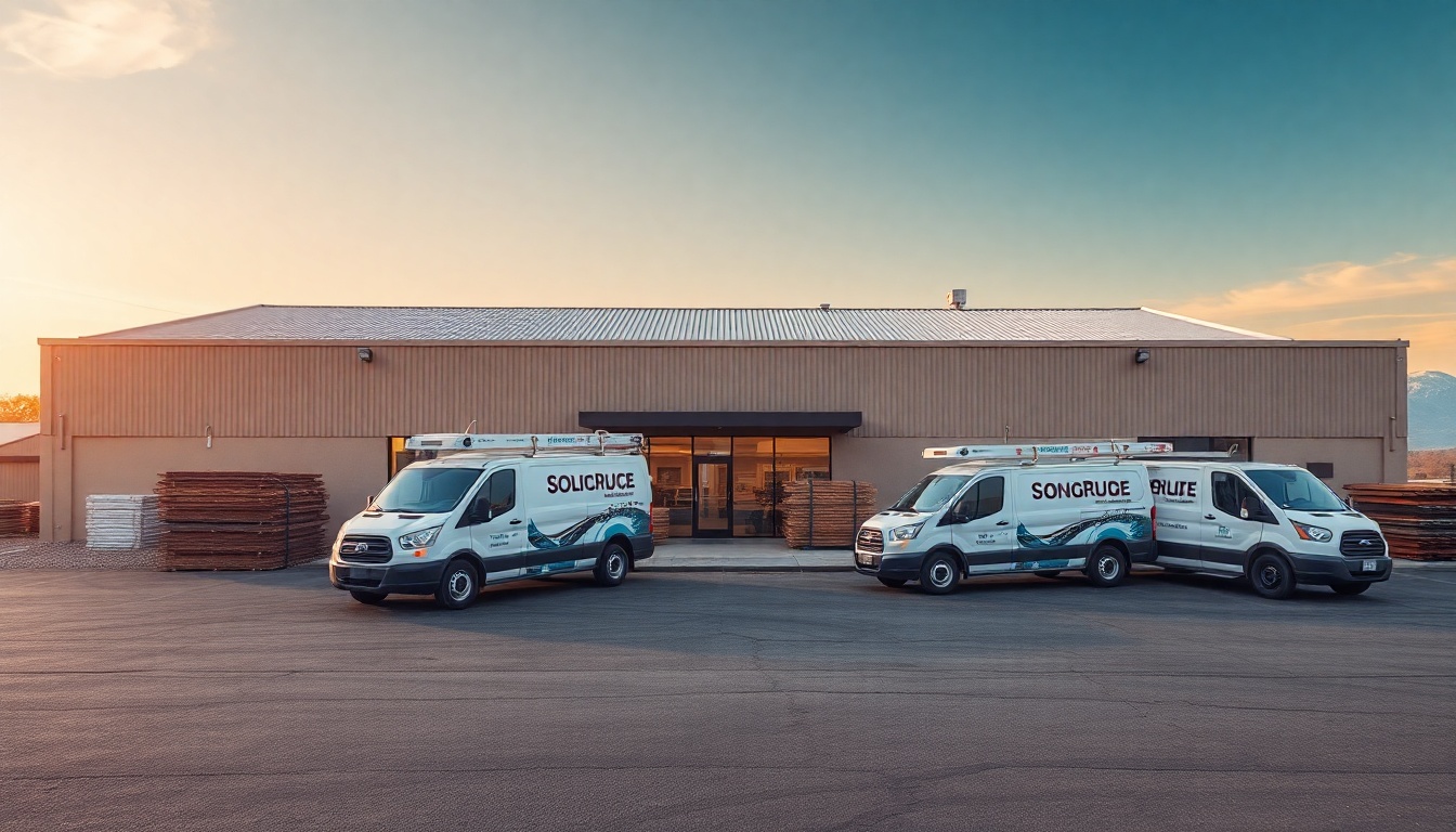 Roofing service operation in New Mexico at golden hour