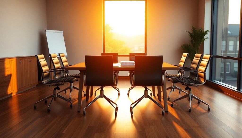 Conference room representing management buyout transition planning