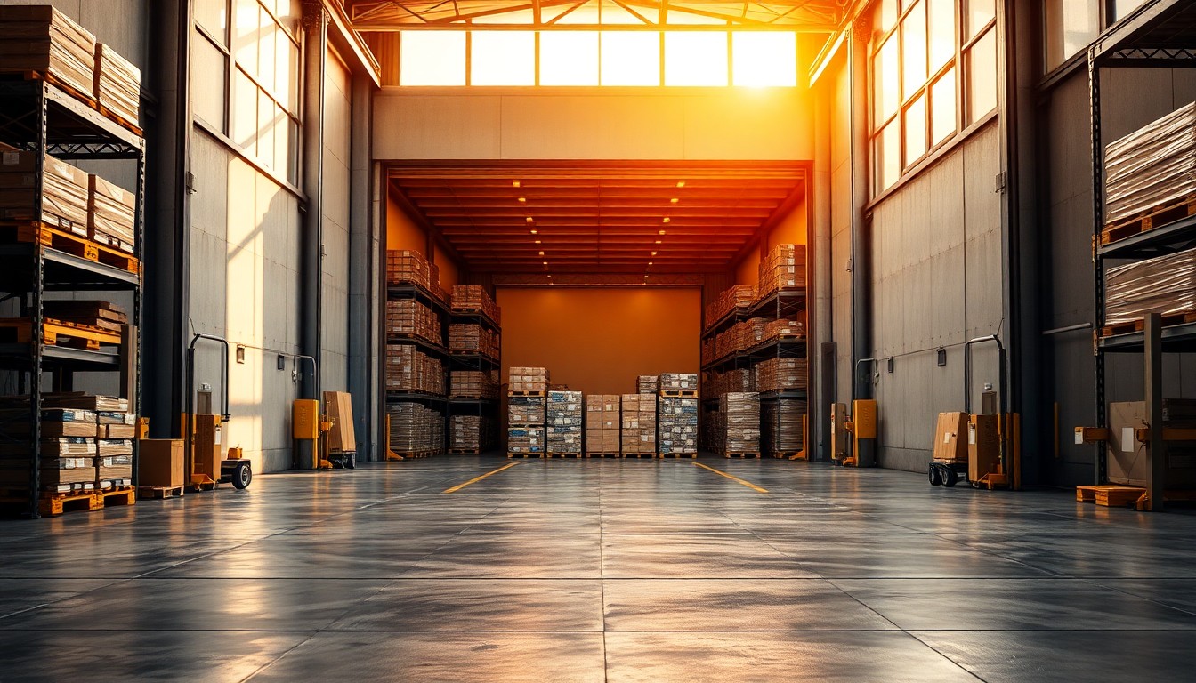 Warehouse loading dock representing vendor relationship management during business sale