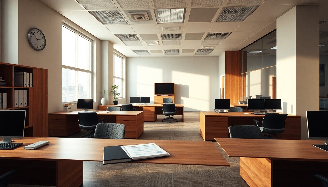 An accounting office interior