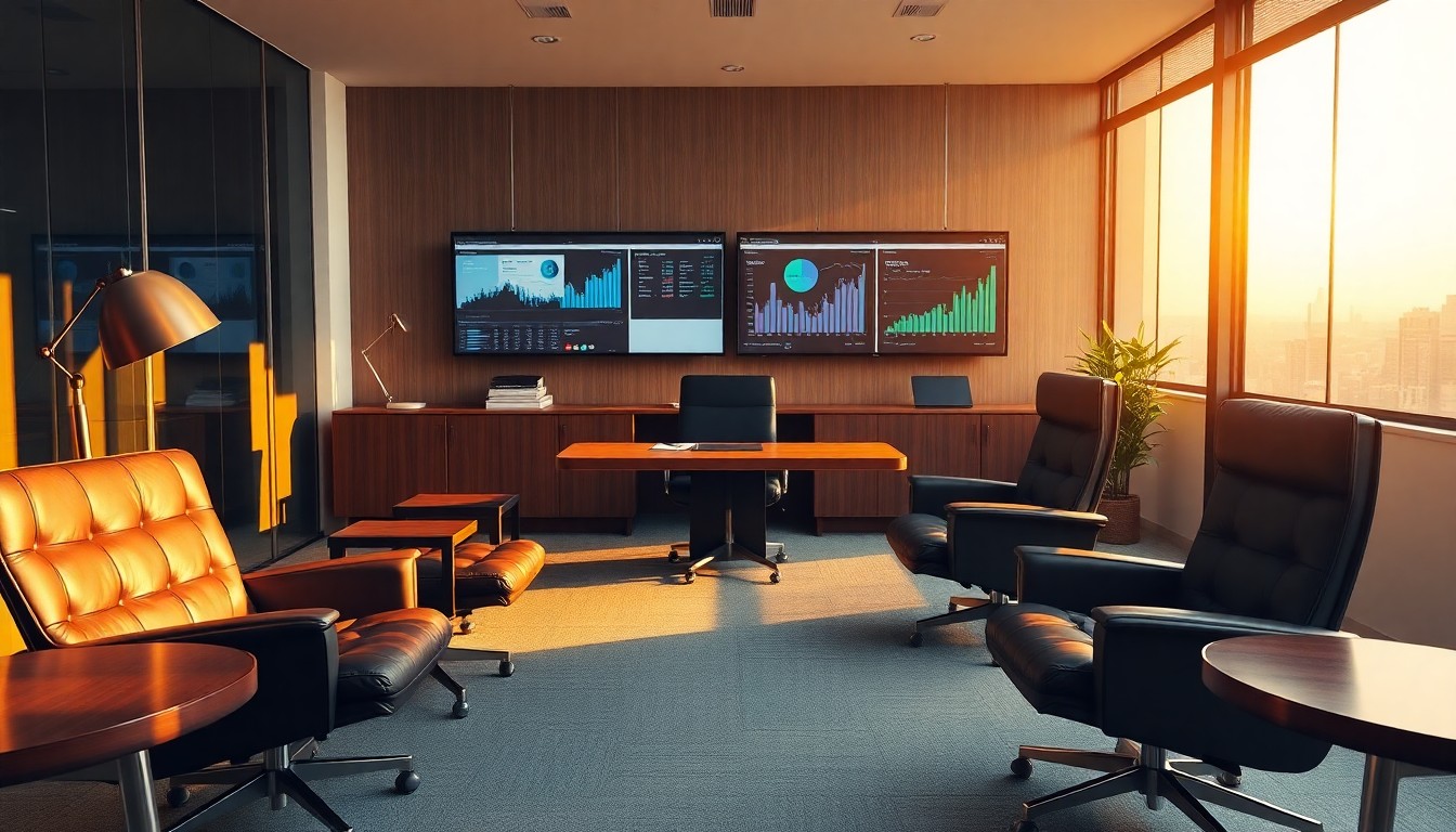 A CFO office at golden hour