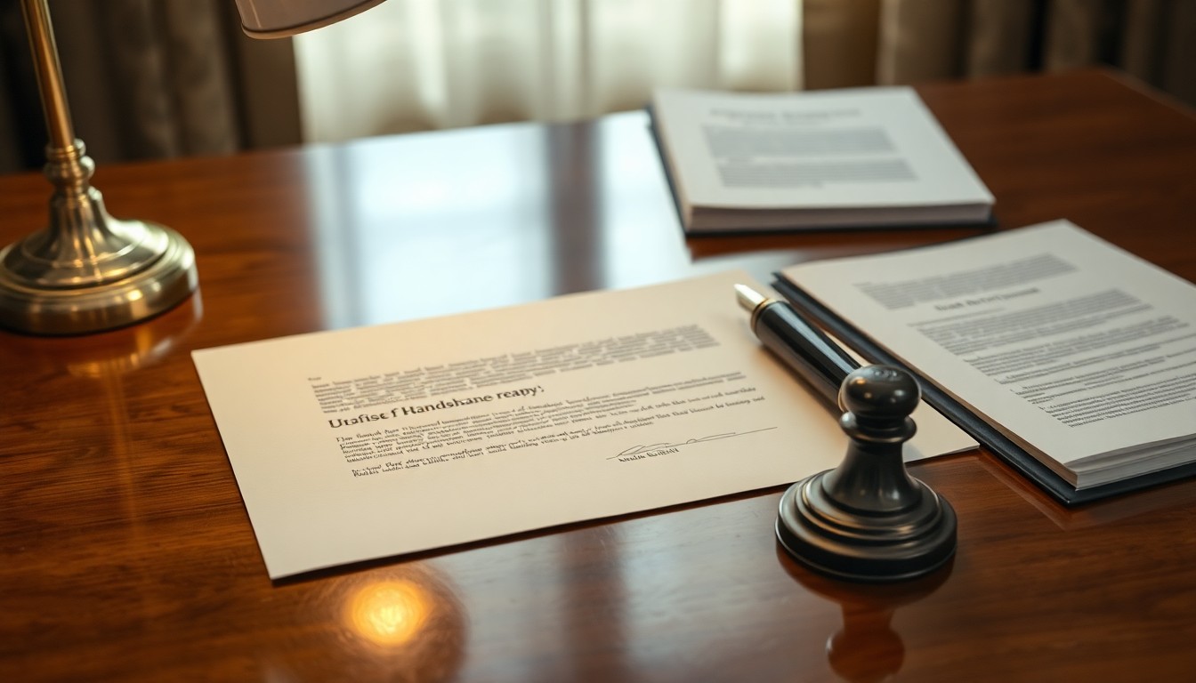 A signed business transaction document