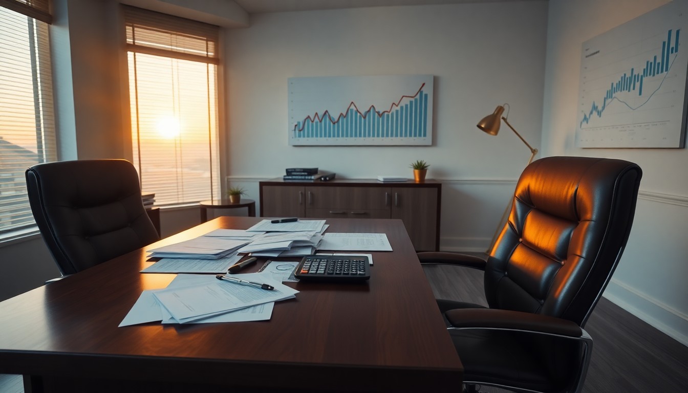 An M&A advisor's office at golden hour