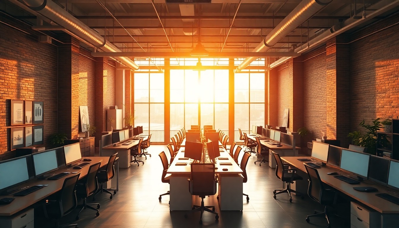 A creative marketing agency office