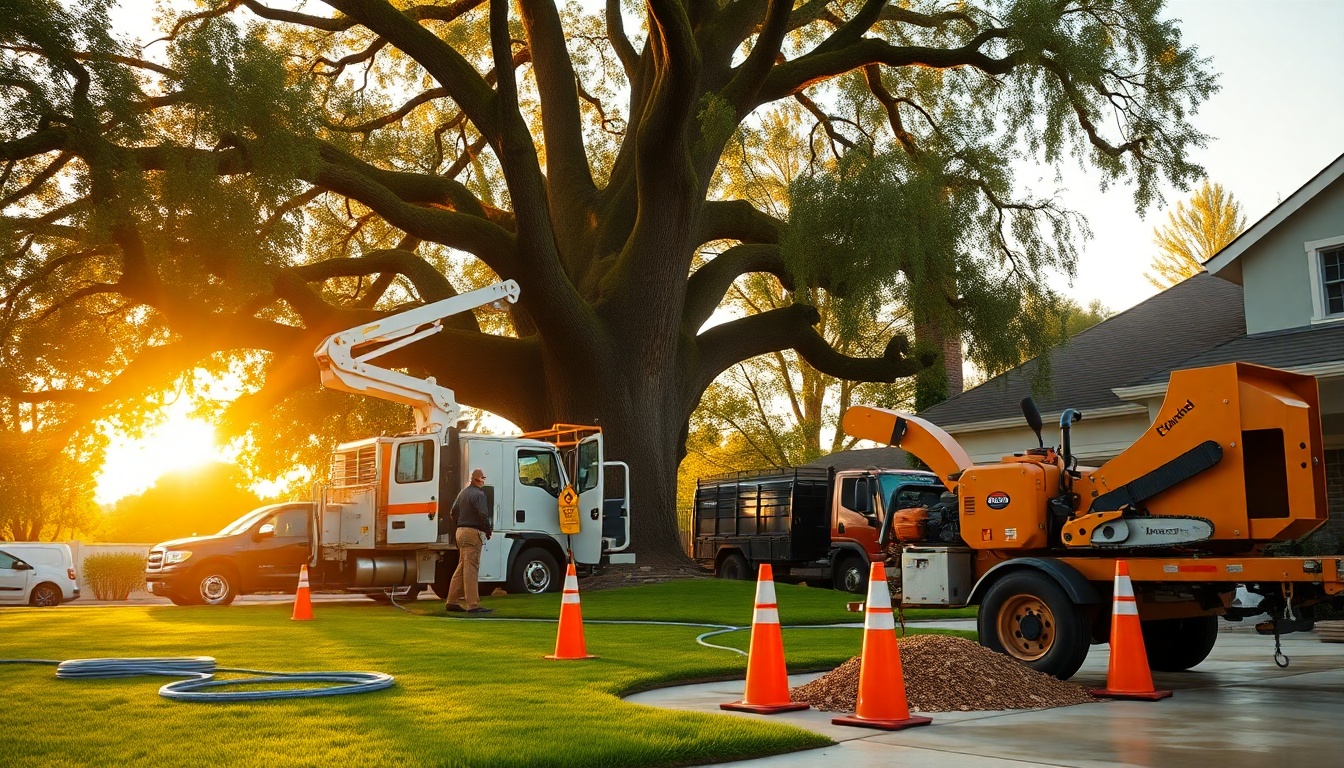 Tree Service service workspace in California at golden hour