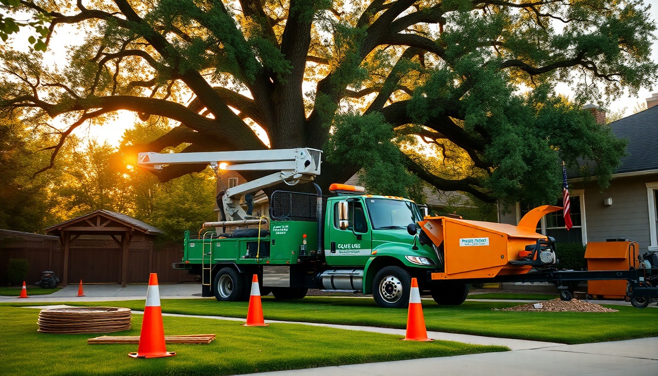 Tree Service service workspace in Colorado at golden hour