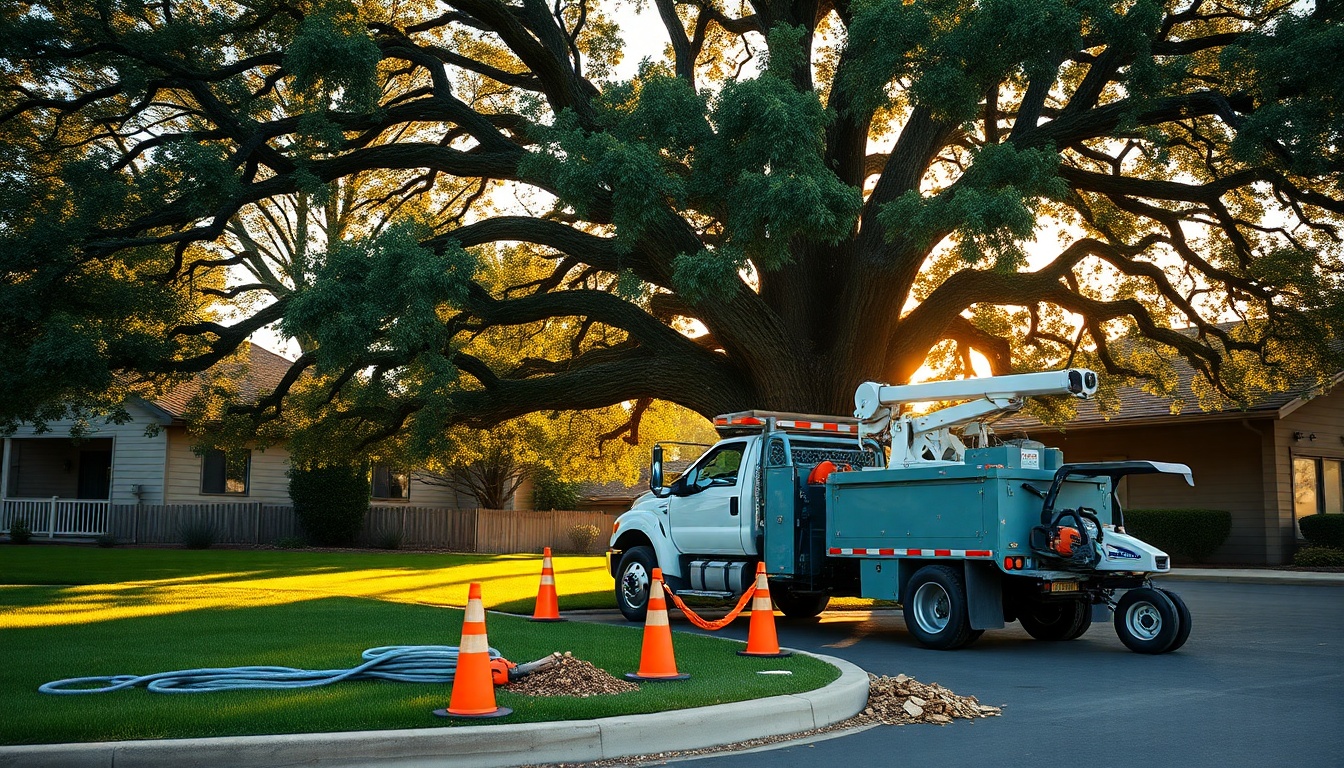 Tree Service service operation in Colorado at golden hour