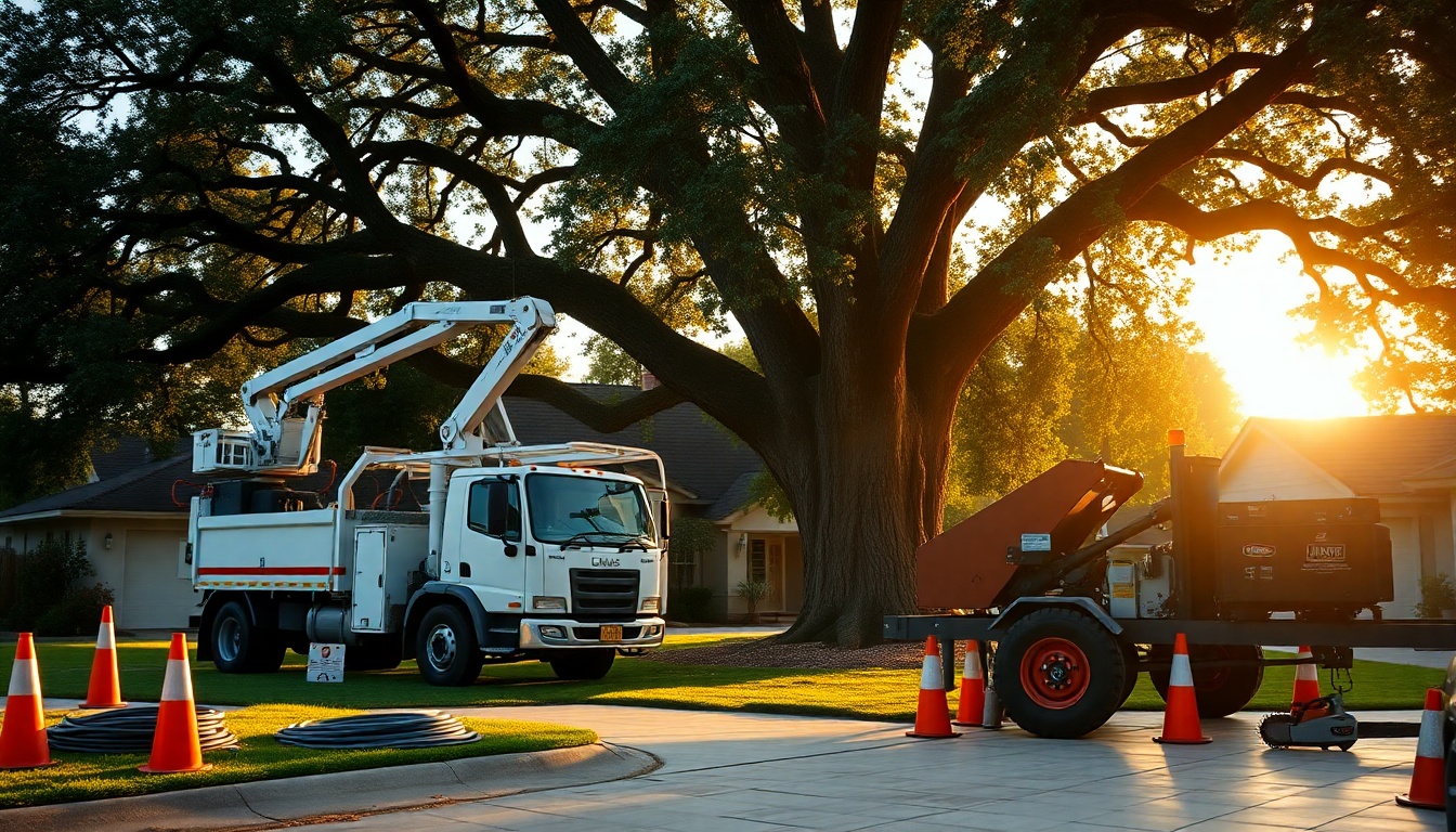 Tree Service service workspace in Hawaii at golden hour