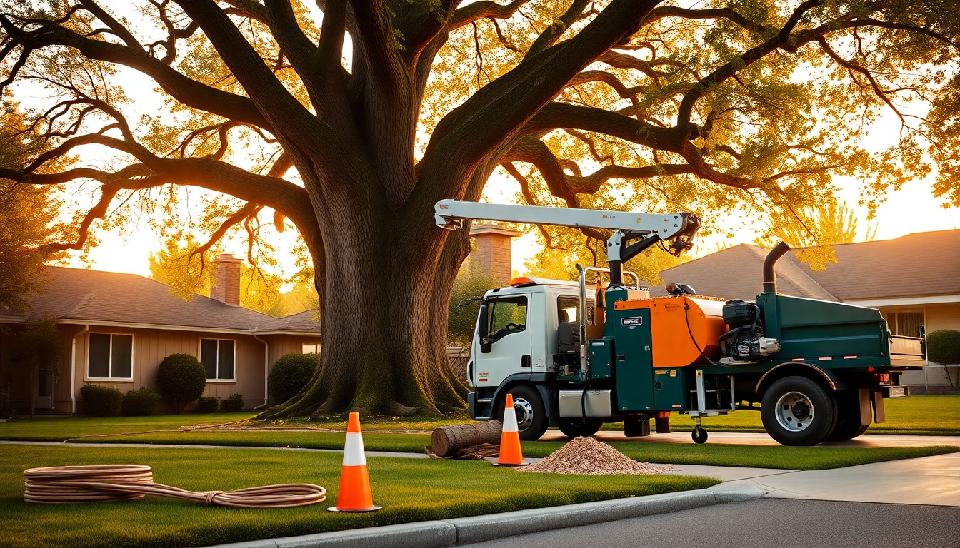 Tree Service service workspace in Idaho at golden hour