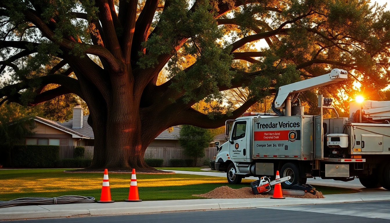 Tree Service service workspace in Nevada at golden hour