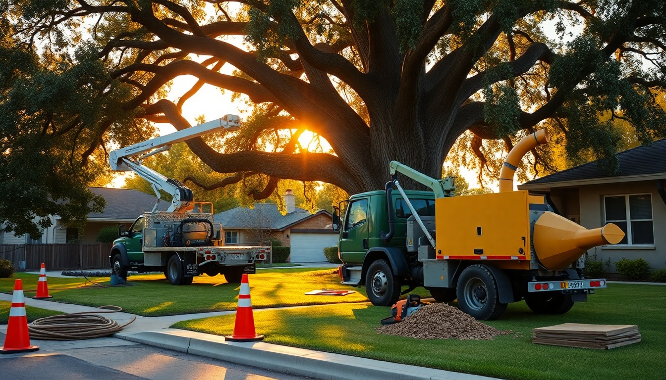 Tree Service service workspace in New Mexico at golden hour
