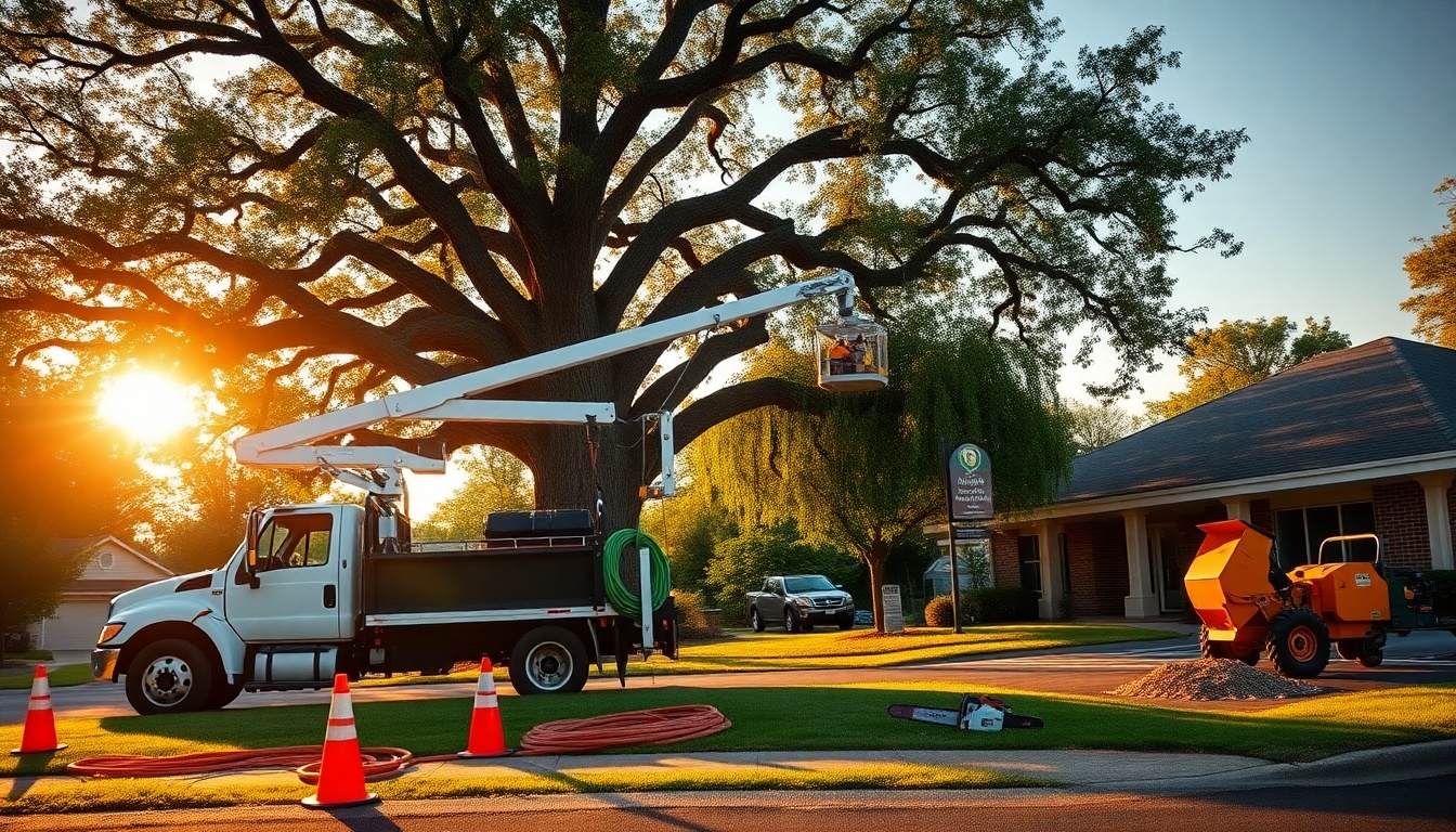 Tree Service service operation in Ohio at golden hour