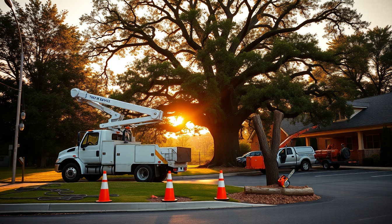 Tree Service service operation in Pennsylvania at golden hour
