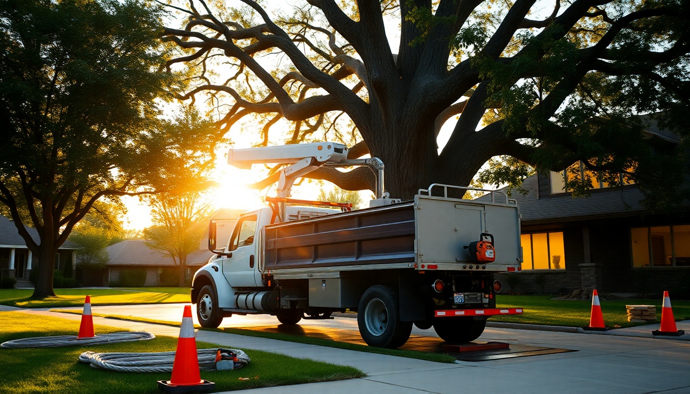 Tree Service service workspace in South Dakota at golden hour