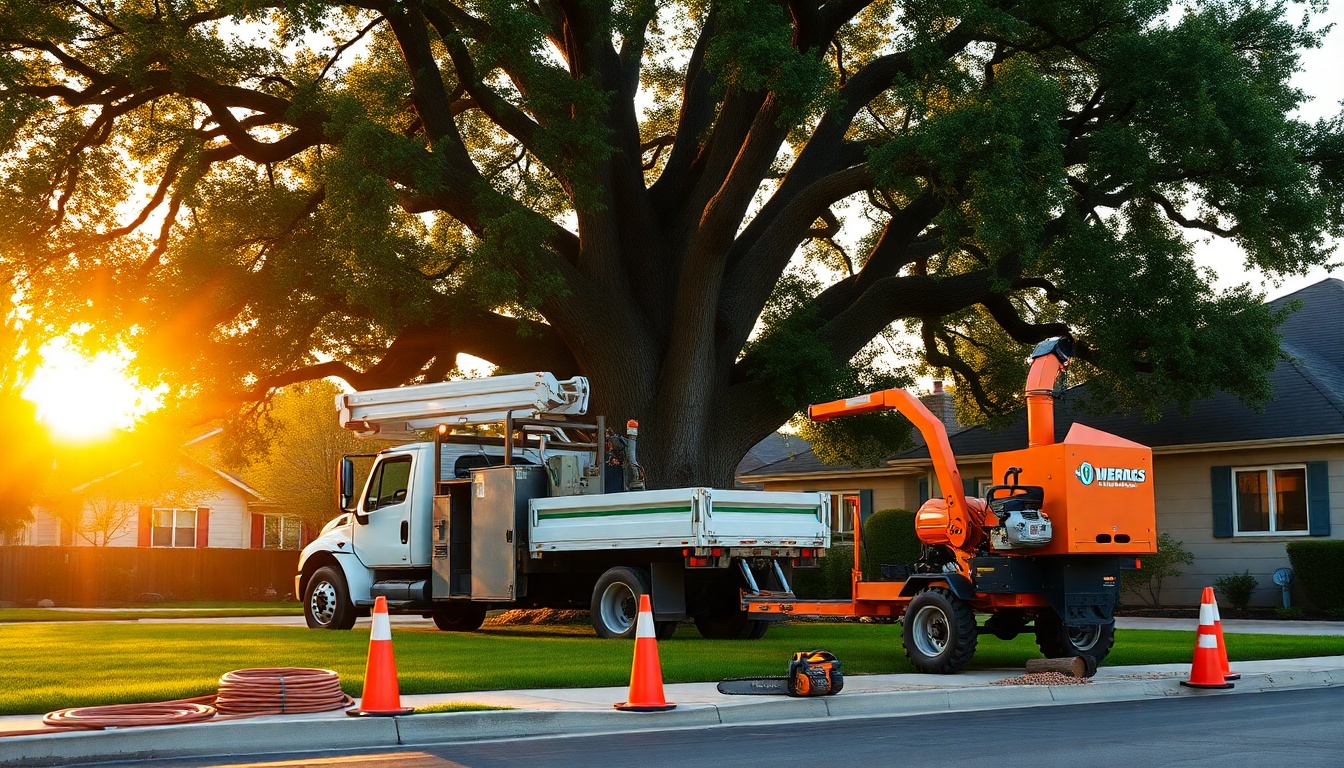 Tree Service service workspace in Utah at golden hour