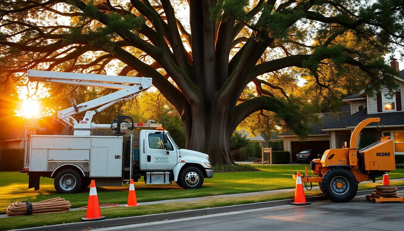 Tree Service service workspace in Washington at golden hour
