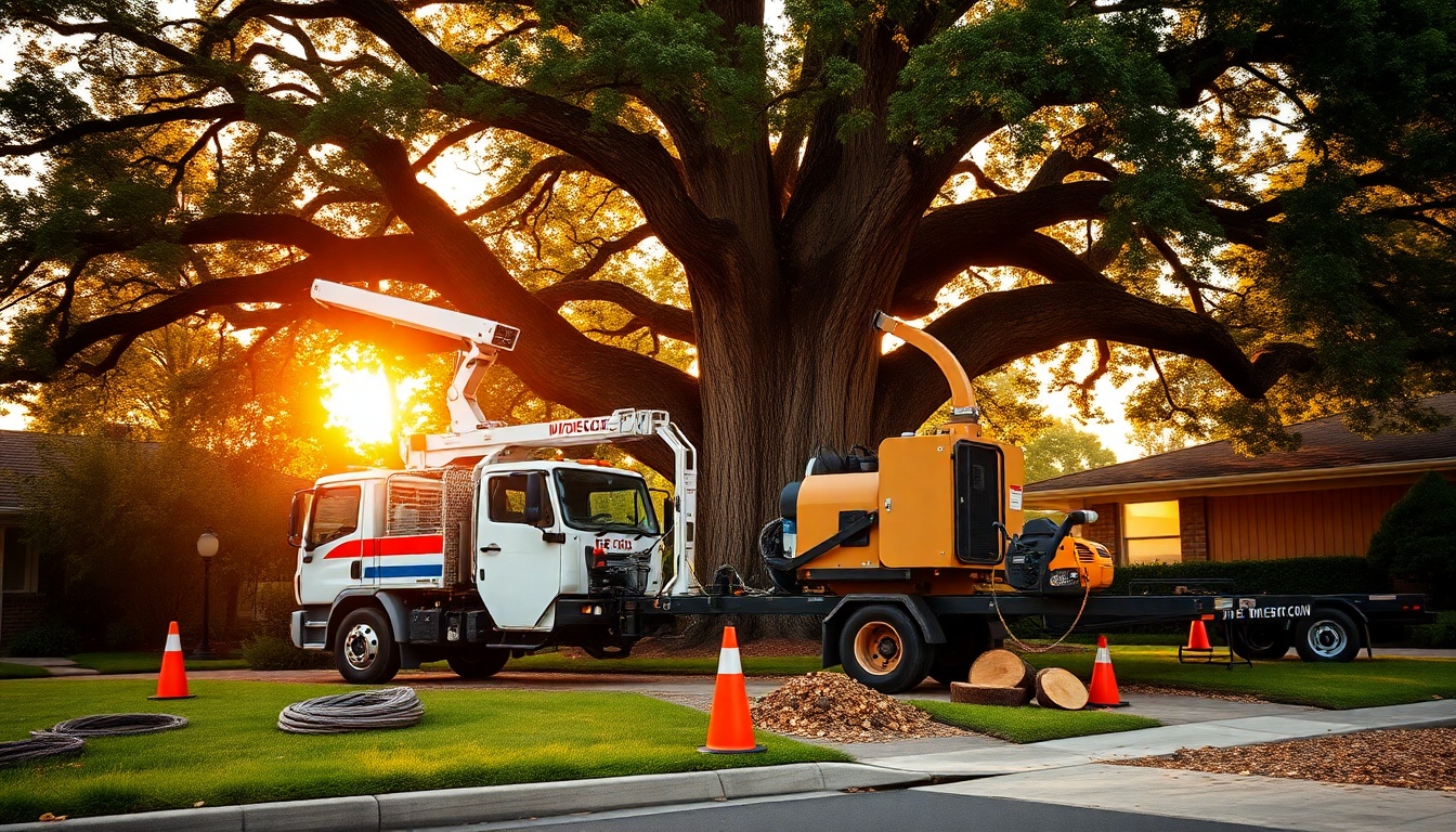 Tree Service service workspace in West Virginia at golden hour