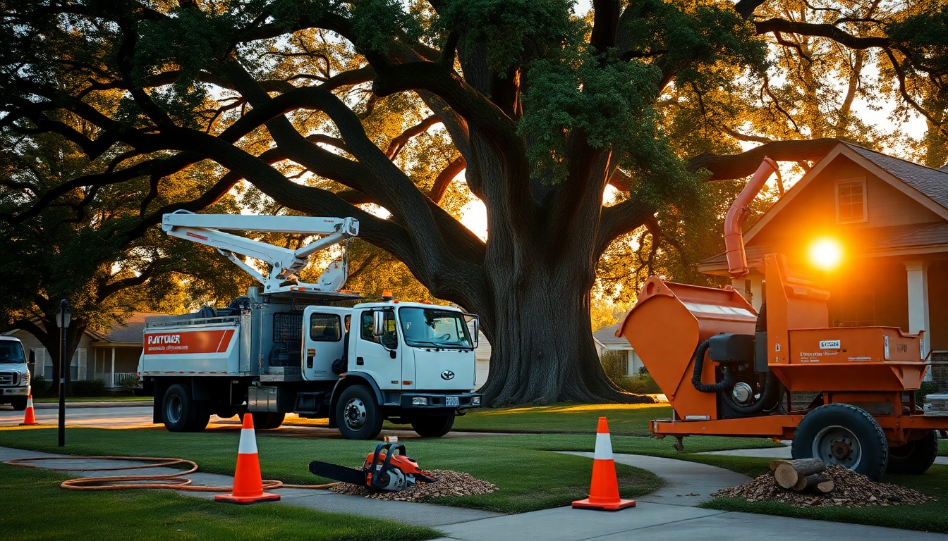 Tree Service service workspace in Wyoming at golden hour